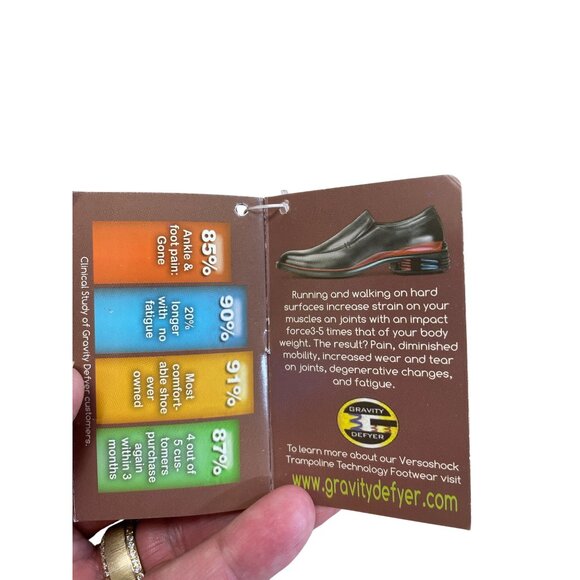 Gravity Defyer mens brown leather slip on loafers shoes SIze 8 SKU 8426 - Picture 11 of 16